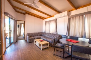 Euston Club Resort Cabin 12 lounge 